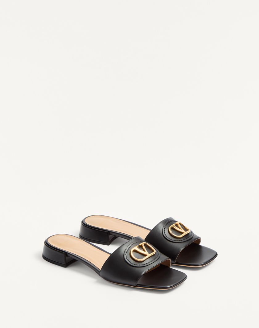 VLOGO SIGNATURE SLIDE SANDAL IN CALFSKIN 20MM - Image 1